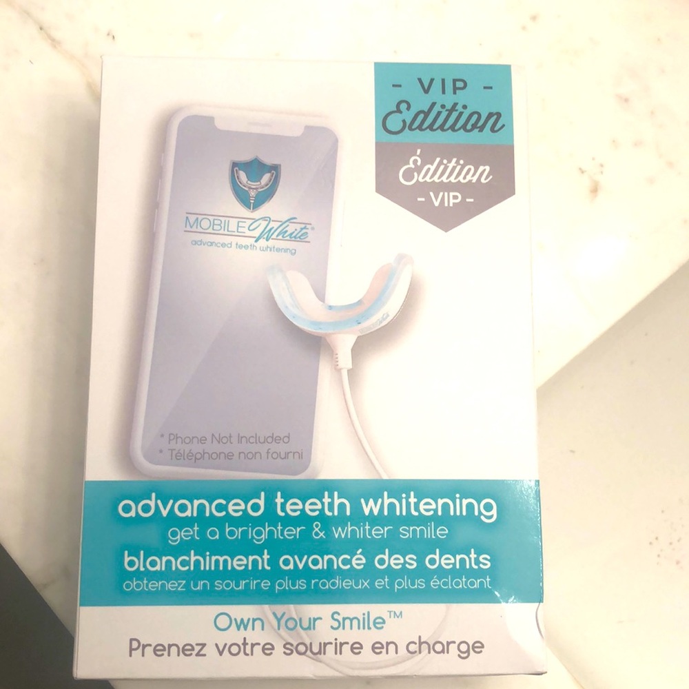 Mobile white advanced teeth whitening VIP kit